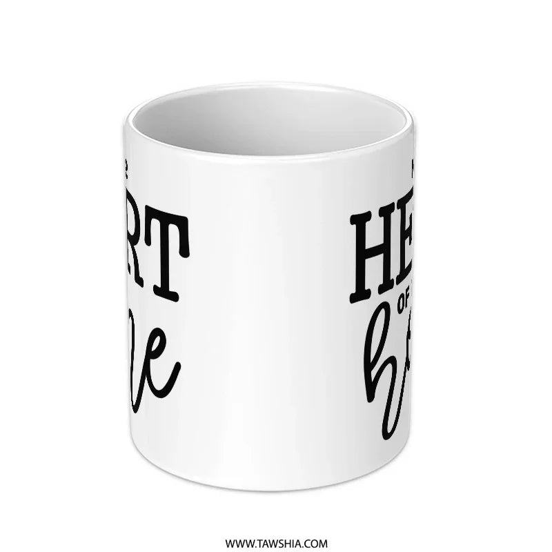 Mom The Heart Of The Home Mug, Mother's Day Gift Idea, Best Mom Ever Coffee Mug, Unique Mother Gift, Loving Mom, Heart Design Mug - Tawshia