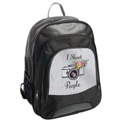 I Shoot People Backpack, Photographer Backpack, Floral Camera Design, Watercolor Art Backpack, Photo Lover Backpack, Unique Backpack - Tawshia