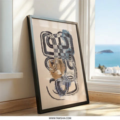 Abstract Strokes Wall Art, Modern Geometric Print, Contemporary Art, Bold Lines, Unique Home Decor, Stylish Wall Art - Tawshia