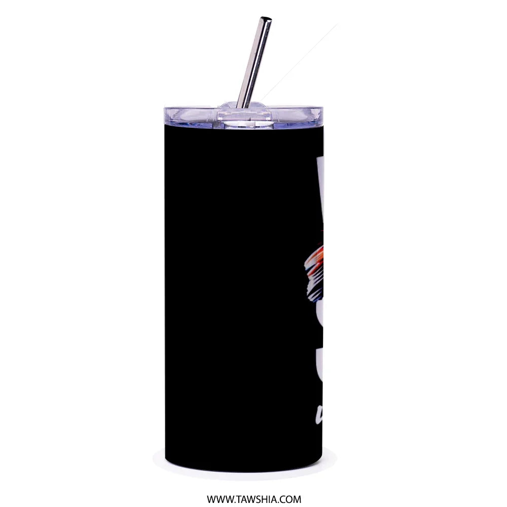 Custom Black Tumbler with Straw Personalized Cup product