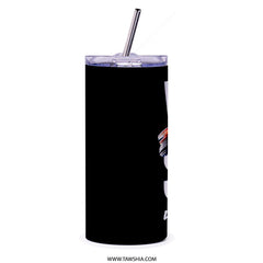 Custom Black Tumbler with Straw Personalized Cup product