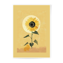 Sunflower Photographic Print, Floral Wall Art, Sunflower Illustration, Botanical Print, Yellow Decor, Nature Inspired Art, Flower - Tawshia