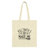 Flowers Make Me Happy Tote Bag product type