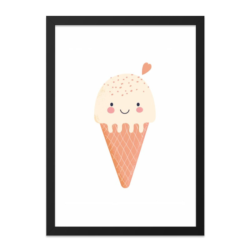 Cute Ice Cream Wall Art, Nursery Decor, Kids Room Art, Playroom Wall Decor, Ice Cream Print, Dessert Art, Sweet Treat Art - Tawshia