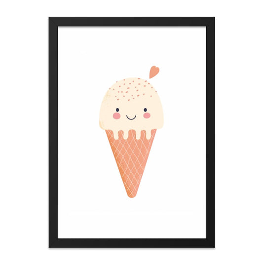 Cute Ice Cream Wall Art, Nursery Decor, Kids Room Art, Playroom Wall Decor, Ice Cream Print, Dessert Art, Sweet Treat Art - Tawshia