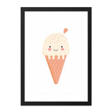 Cute Ice Cream Wall Art, Nursery Decor, Kids Room Art, Playroom Wall Decor, Ice Cream Print, Dessert Art, Sweet Treat Art - Tawshia