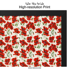 Red Poppies Wall Art, Floral Print, Botanical Decor, Flower Wall Decor, Modern Home Decor, Nature Inspired Art, Red Flower Art - Tawshia