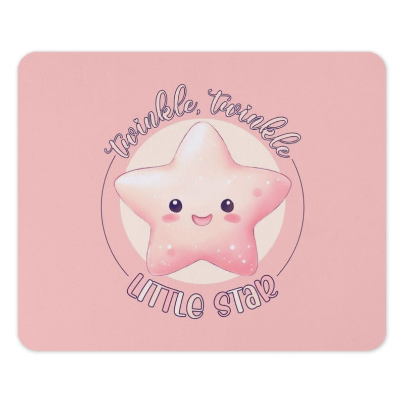 Twinkle Little Star Mouse Pad, Cute Pink Starry Sky Desk Decor, Kawaii Gamer Gift, Starry Mousepad, Office Accessories, Unique Mouse Mats - Tawshia