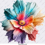 Colorful Flower Pinback Button, Floral Art Badge, Artistic Flower Design Pin, Expressive Flower Button, Unique Floral Pin Button - Tawshia