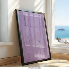Lavender Abstract Wall Art, Minimalist Brushstrokes Painting, Modern Art Print, Subtle Purple Home Decor, Fine Art Wall Decor - Tawshia