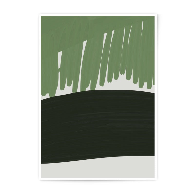Abstract Photographic Print, Green Brush Strokes Art, Modern Wall Decor, Minimalist Art Print, Home Decor, Fine Art Print, Contemporary Art - Tawshia