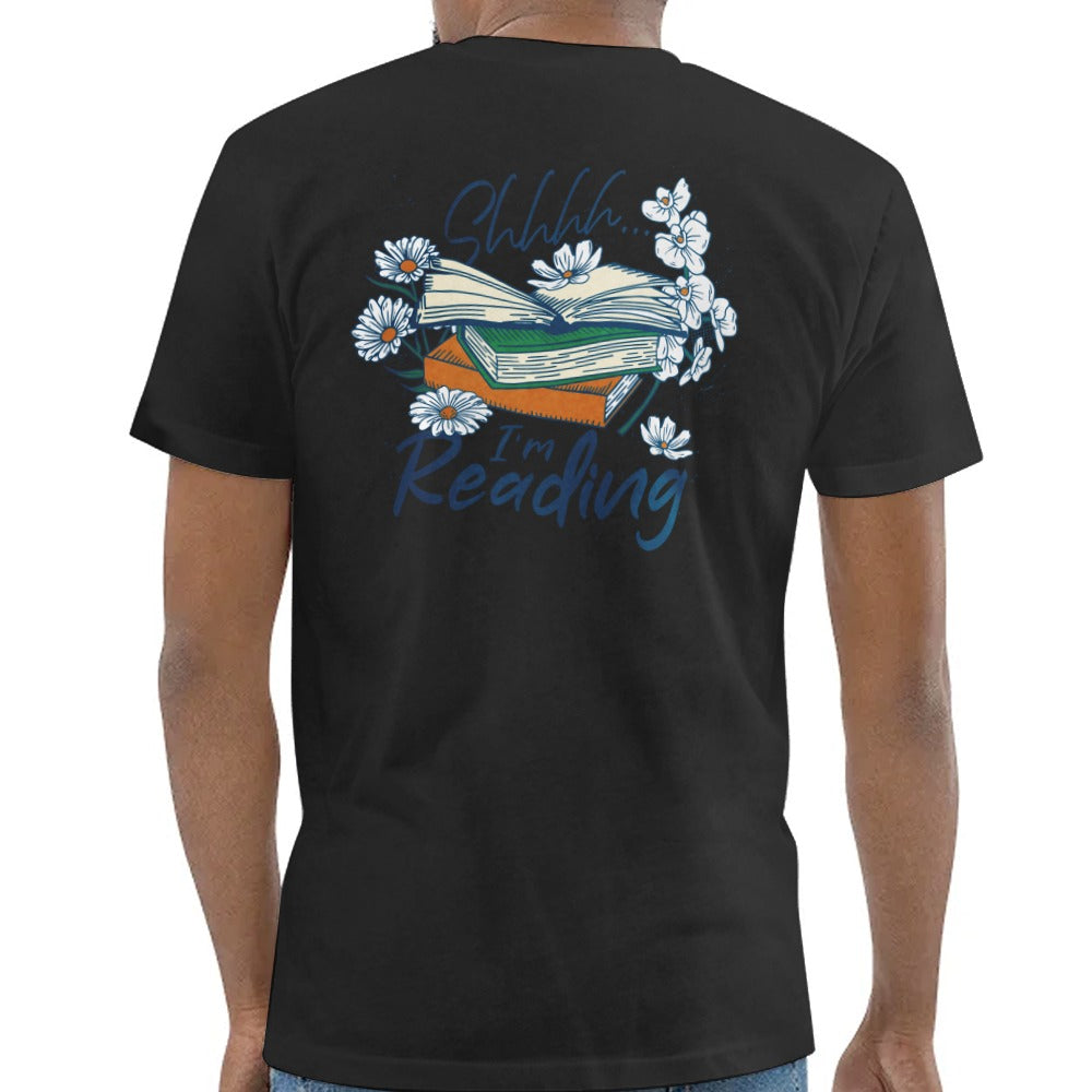 Shhhh I'm Reading Printed Back Graphic T-Shirt product