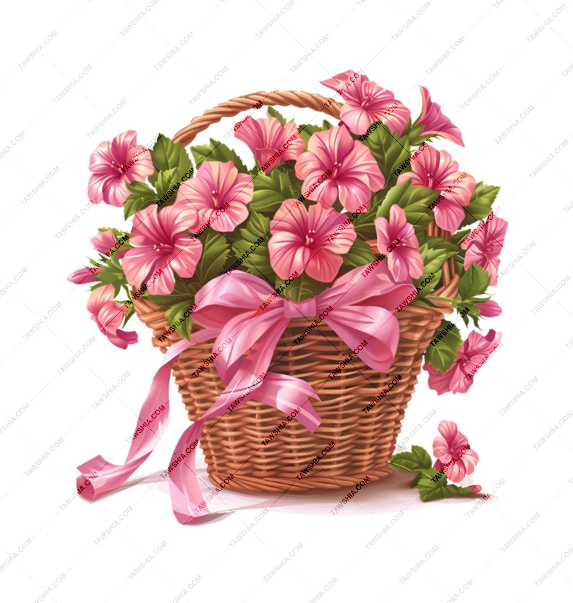 Floral Basket Mug, Flower Mug, Floral Coffee Mug, Pink Flowers, Gift Mug, Birthday Mug, Easter Mug, Mother's Day Gift - Tawshia