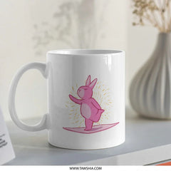 Playful Pink Bunny Now Moments Design Mug product