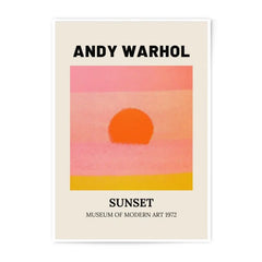 Andy Warhol Sunset Photographic Print, Museum Art, Modern Art Print, 1972 Wall Art, Pink Sunset, Pop Art, Home Decor, Art Gift - Tawshia