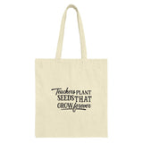 Teacher Appreciation Tote Bag, Teachers Plant Seeds Quote Bag, Educator Gift Bag, Thank You Teacher Gift, Teacher Tote, Gift for Teacher - Tawshia