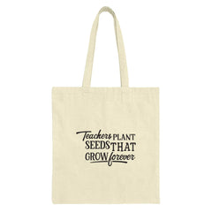 Teacher Appreciation Tote Bag, Teachers Plant Seeds Quote Bag, Educator Gift Bag, Thank You Teacher Gift, Teacher Tote, Gift for Teacher - Tawshia