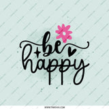 Be Happy Mirror, Pocket Mirror, Makeup Mirror, Inspirational Quote, Cute Mirror, Flower Mirror, Best Friend Gift, Compact Mirror - Tawshia