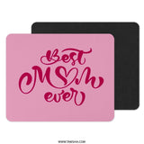 Best Mom Ever Mouse Pad, Pink Mousepad, Mother's Day Gift, Cute Desk Decor, Mom Appreciation, Unique Mouse Pad, Trendy Office Gift - Tawshia