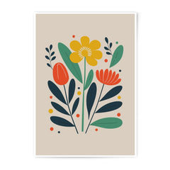 Floral Photographic Print, Retro Flower Art, Botanical Illustration, Home Decor, Flower Print, Plant Art, Wall Art, Retro Style - Tawshia