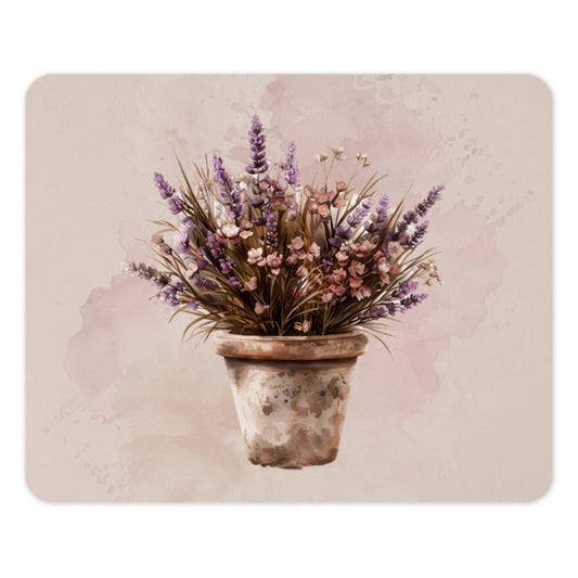 Lavender Mouse Pad, Floral Mousepad, Watercolor Flower Art, Potted Lavender Desk Decor, Cute Mousepad, Computer Accessory, Home Office Gift - Tawshia