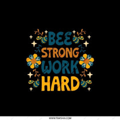 Bee Strong Work Hard Pocket Mirror, Motivational Mirror, Inspirational Gift, Compact Mirror, Pocket Makeup Mirror, Best Friend Gift - Tawshia