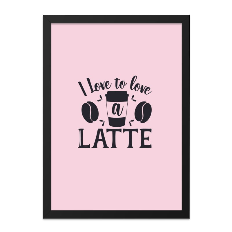 Latte Lover Wall Art, Coffee Bean Decor, Kitchen Art Print, Cute Coffee Poster, Cafe Wall Decor, Gift for Coffee Lovers, Coffee Shop Art - Tawshia