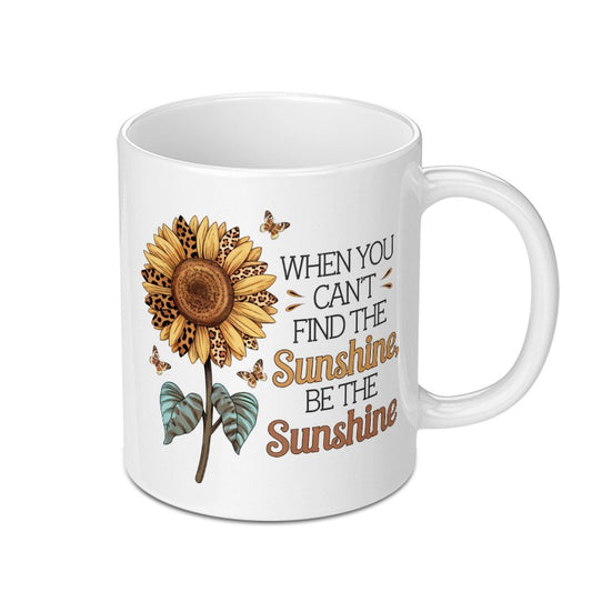 Sunflower Mug, Sunshine Quote, Floral Mug, Butterfly Mug, Positive Mug, Gift for Her, Motivational Mug, Inspirational Coffee Cup - Tawshia