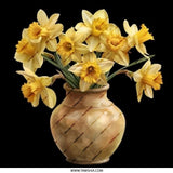 Daffodils Pinback Button, Flower Badge, Floral Pin, Vase Art Pinback, Garden Lover Gift, Spring Decor Button, Botanical Gift - Tawshia