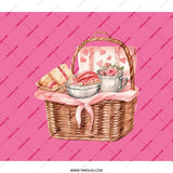 Picnic Backpack, Picnic Basket Art, Foodie Backpack, Pink Backpack, Cute Backpack, Unique Backpack, Back to School Backpack - Tawshia