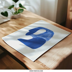 Blue Abstract Photographic Print, Modern Art Home Decor, Minimalist Wall Art, Unique Gift Idea, Abstract Painting Inspired Photo - Tawshia