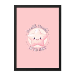 Twinkle Star Wall Art, Nursery Decor, Kids Room Art, Cute Star Print, Pink Nursery Art, Baby Shower Gift, Little Star Art - Tawshia