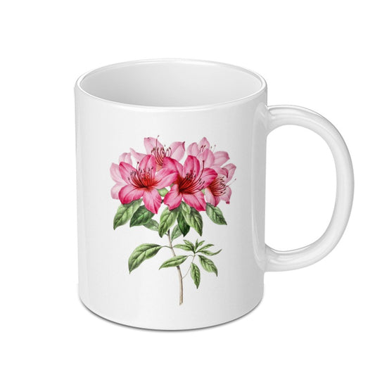 Pink Azalea Mug, Floral Mug, Garden Flower Mug, Botanical Mug, Flower Lover Gift, Spring Mug, Plant Mug, Coffee Mug, Tea Mug - Tawshia