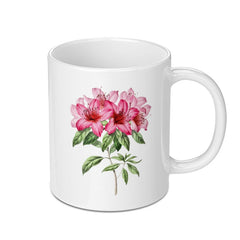 Pink Azalea Mug, Floral Mug, Garden Flower Mug, Botanical Mug, Flower Lover Gift, Spring Mug, Plant Mug, Coffee Mug, Tea Mug - Tawshia