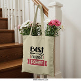 Best Friends Power Tote Bag, Friendship Gift, Cute Bestie Present, Gift for Girl, Tote Bag for Women, Empowering Gift, Best Friends Design - Tawshia
