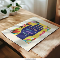 Stop Think Before You Act Photographic Print, Encouragement Art Print, Positive Reminder Poster, Inspirational Art, Hand Illustrated Art - Tawshia