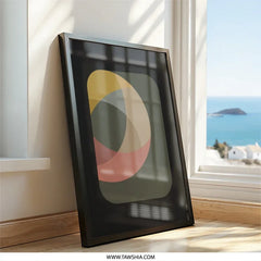 Abstract Shapes Wall Art, Modern Geometric Print, Minimalist Home Decor, Contemporary Art Print, Office Wall Decor - Tawshia