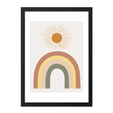 Boho Rainbow Wall Art, Sun Print, Minimalist Rainbow Decor, Nursery Art, Modern Wall Decor, Kids Room Decor, Playroom Art - Tawshia