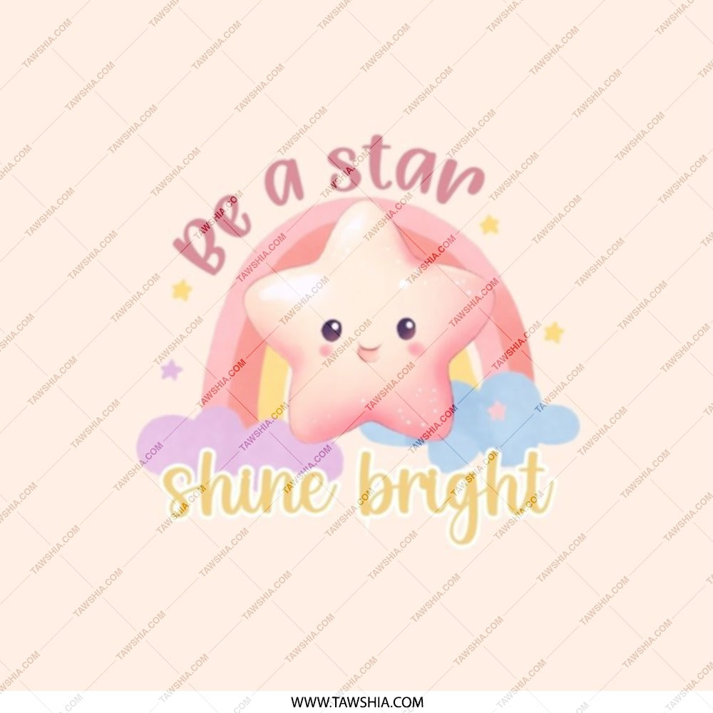 Be a Star Pocket Mirror, Shine Bright Hand Mirror, Cute Star Gift, Inspirational Mirror, Motivational Quote, Kawaii Mirror - Tawshia