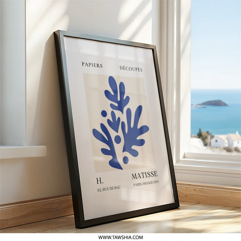 Henri Matisse Wall Art, Cutouts Print, Abstract Art, Blue Shapes Poster, Modern Home Decor, Gallery Wall Art, Matisse Exhibition Print - Tawshia