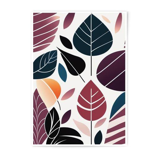 Botanical Photographic Print, Modern Leaf Art, Abstract Leaves, Home Decor, Nature Print, Colorful Leaves, Wall Art, Minimalist Art - Tawshia