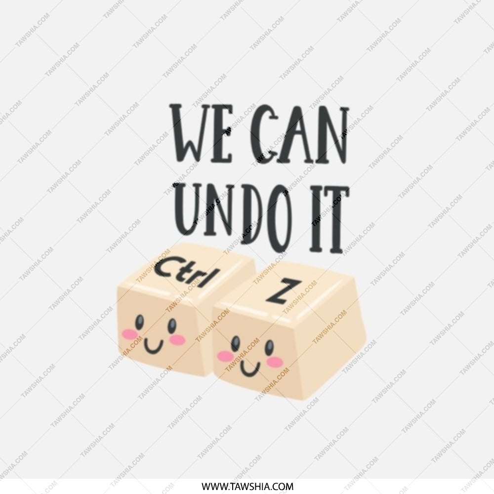 Ctrl Z Pocket Mirror, We Can Undo It, Funny Gift, Cute Pocket Mirror, Undo Button Pocket Mirror, Back to School, Makeup Pocket Mirror - Tawshia