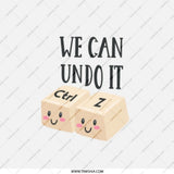 Ctrl Z Pocket Mirror, We Can Undo It, Funny Gift, Cute Pocket Mirror, Undo Button Pocket Mirror, Back to School, Makeup Pocket Mirror - Tawshia