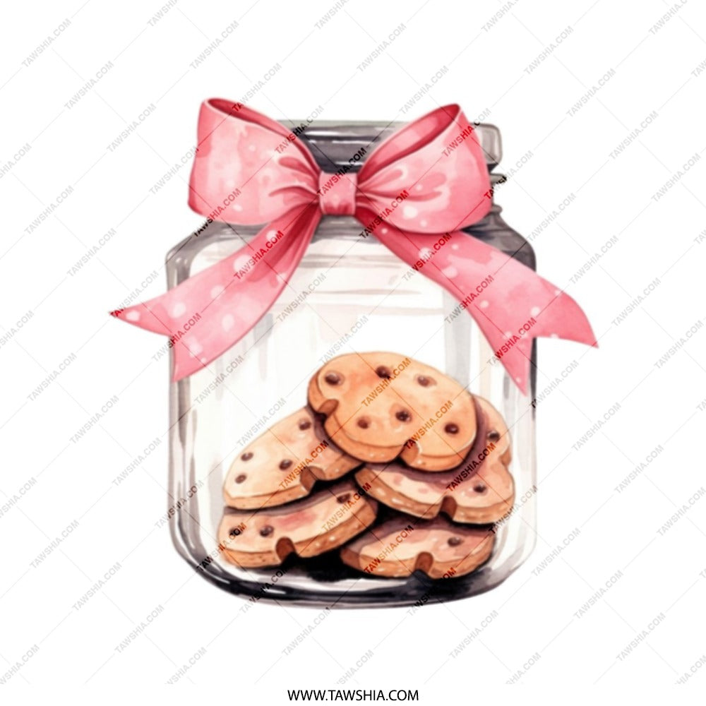 Cookie Jar Tote Bag, Pink Bow Tote, Sweet Treat Bag, Bakery Lover Gift, Foodie Tote, Cute Tote, Novelty Bag, Canvas Bag, Book Bag - Tawshia