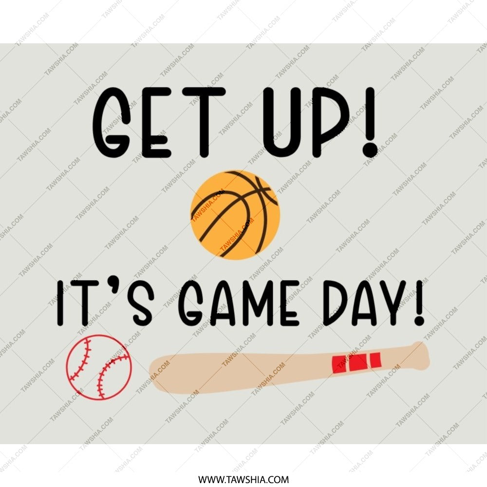 Get Up Its Game Day Mouse Pad, Basketball Baseball Bat Design, Sports Fan Gift, Unique Desk Decor, Office Accessory - Tawshia