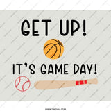 Get Up Its Game Day Mouse Pad, Basketball Baseball Bat Design, Sports Fan Gift, Unique Desk Decor, Office Accessory - Tawshia