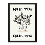 Flowers Market Wall Art, Floral Print, Botanical Illustration, Modern Home Decor, Lily Bouquet in Vase, Trendy Artwork, Gift Idea - Tawshia