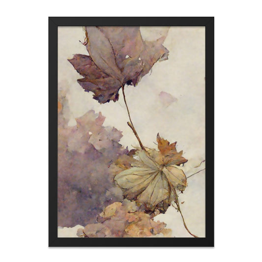 Autumn Leaves Wall Art, Botanical Art Print, Watercolor Leaf Painting, Fall Decor, Nature Inspired Art, Framed Art Print - Tawshia