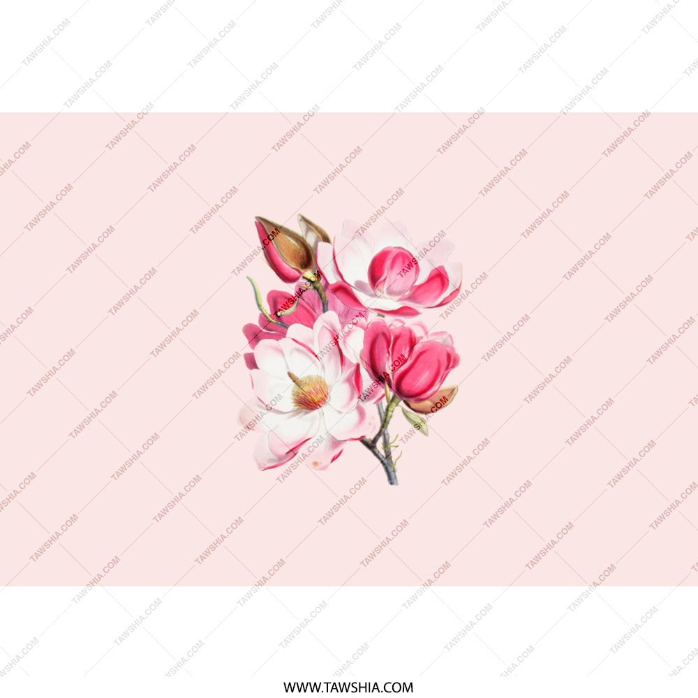 Pink Magnolia Tumbler, Floral Tumbler, Flower Tumbler, Botanical Tumbler, Tumblers With Straw, Gift For Her, Birthday Gift, Unique Gift - Tawshia