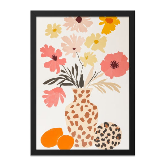 Floral Vase Wall Art, Boho Flower Print, Colorful Flower Bouquet, Maximalist Art, Modern Botanical Art, Home Decor - Tawshia